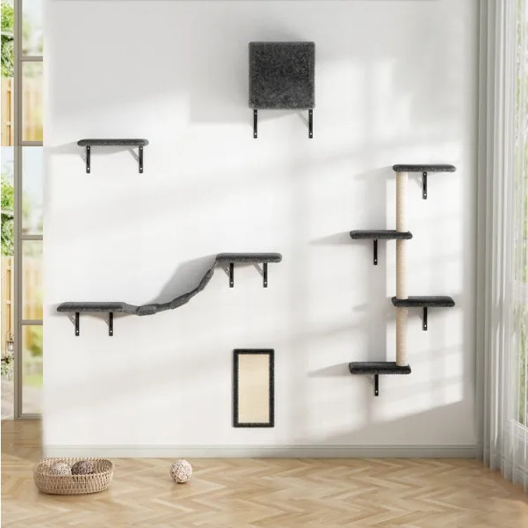 Certifiedcatlover 5 Pcs Wall Mounted Cat Climber Set
