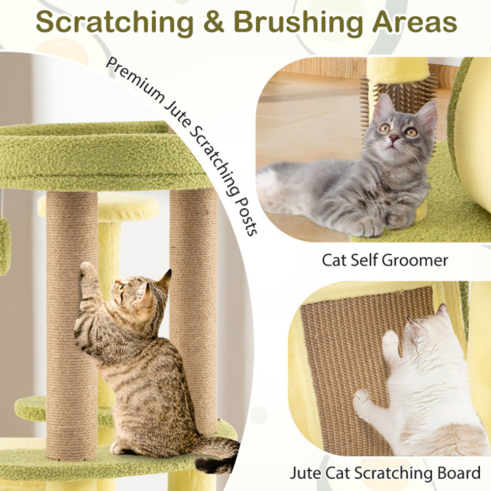Certifiedcatlover Avocado Cat Tower Condo