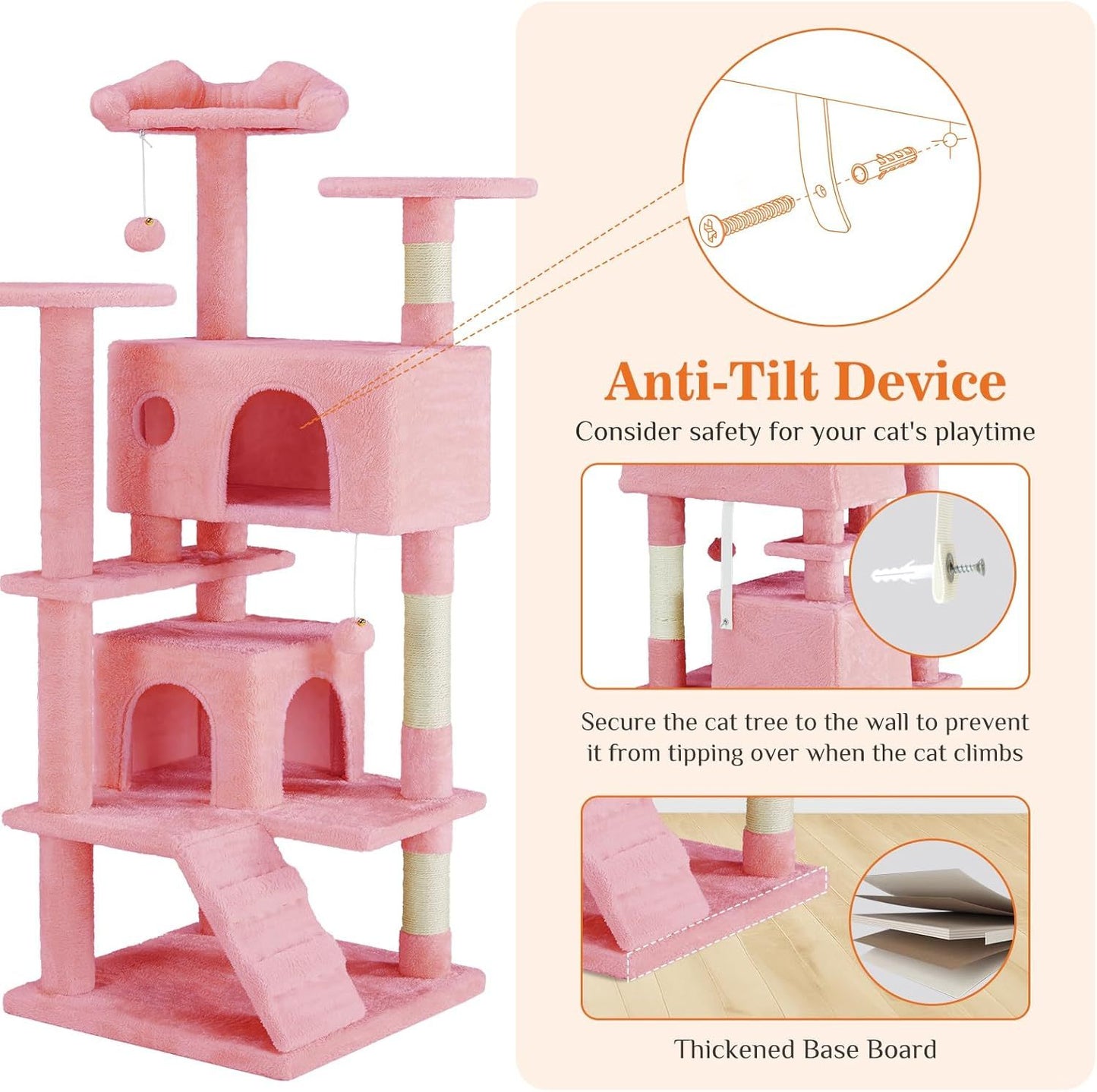 Certifiedcatlover 54" Cat Tree tower