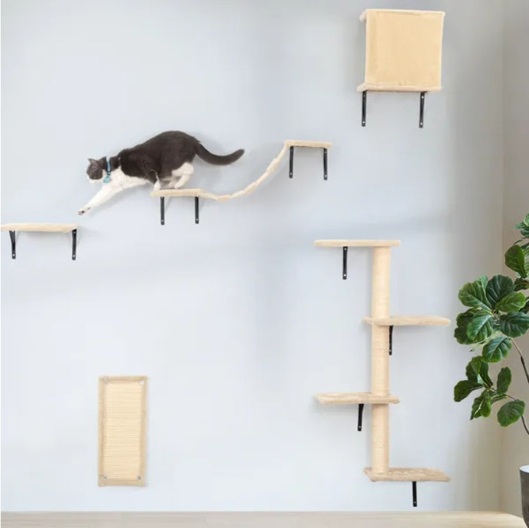 Certifiedcatlover 5 Pcs Wall Mounted Cat Climber Set