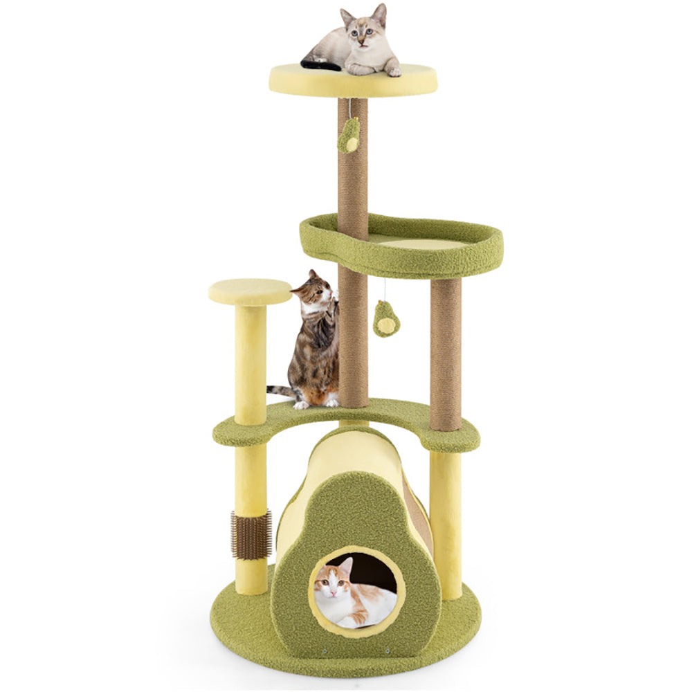 Certifiedcatlover Avocado Cat Tower Condo