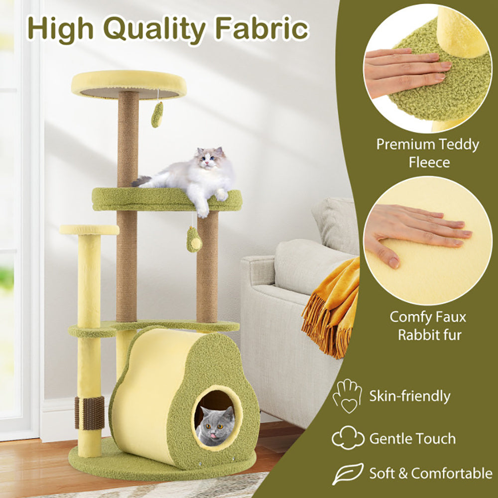 Certifiedcatlover Avocado Cat Tower Condo