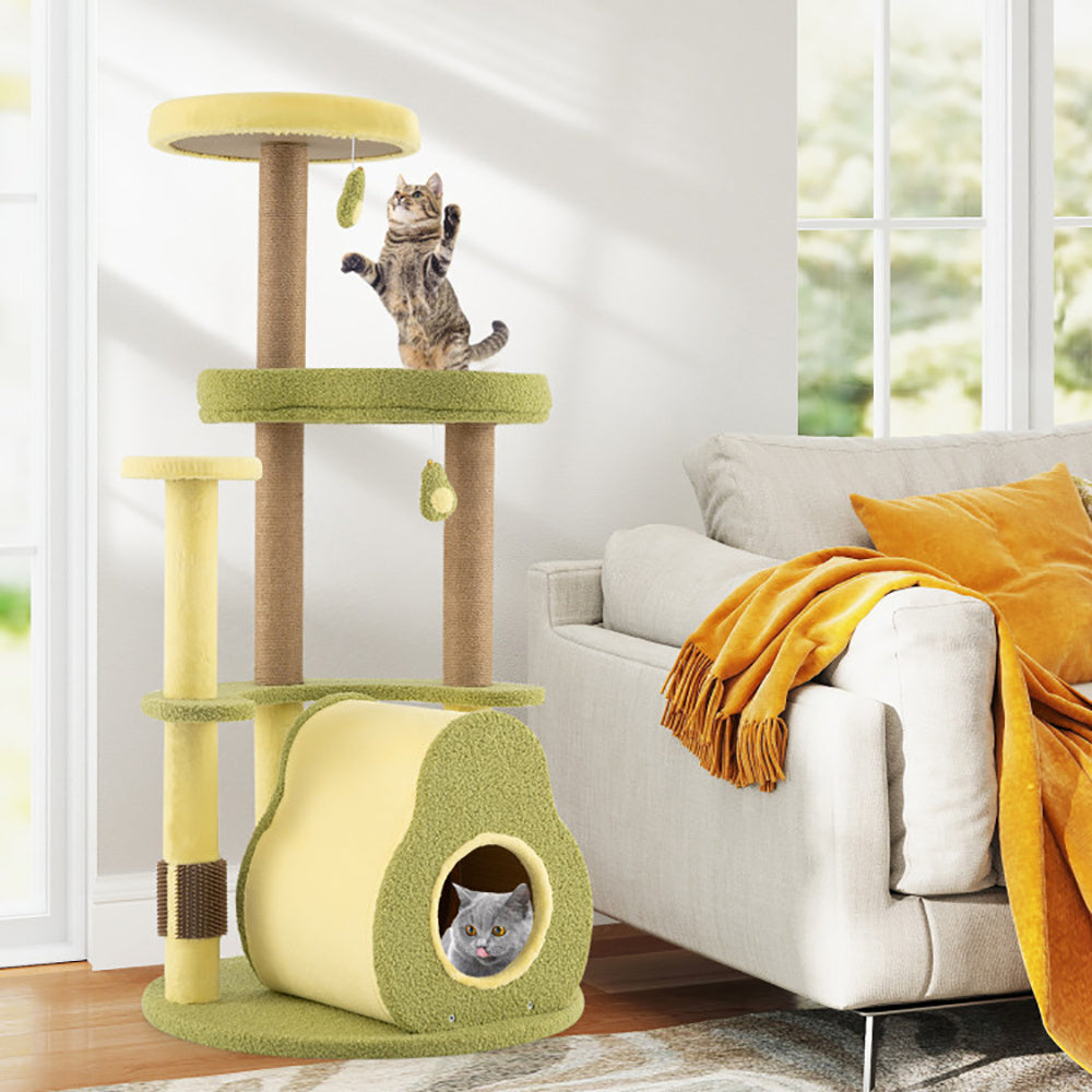 Certifiedcatlover Avocado Cat Tower Condo