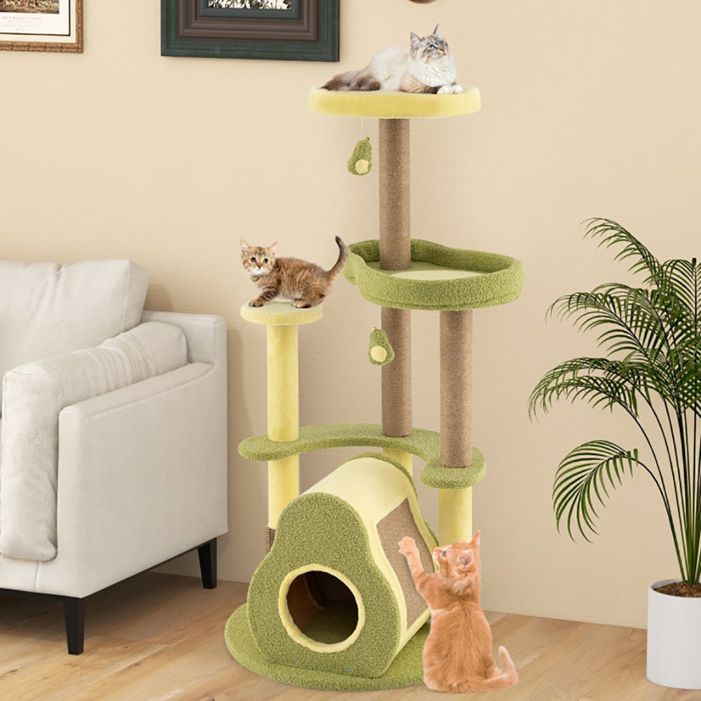 Certifiedcatlover Avocado Cat Tower Condo