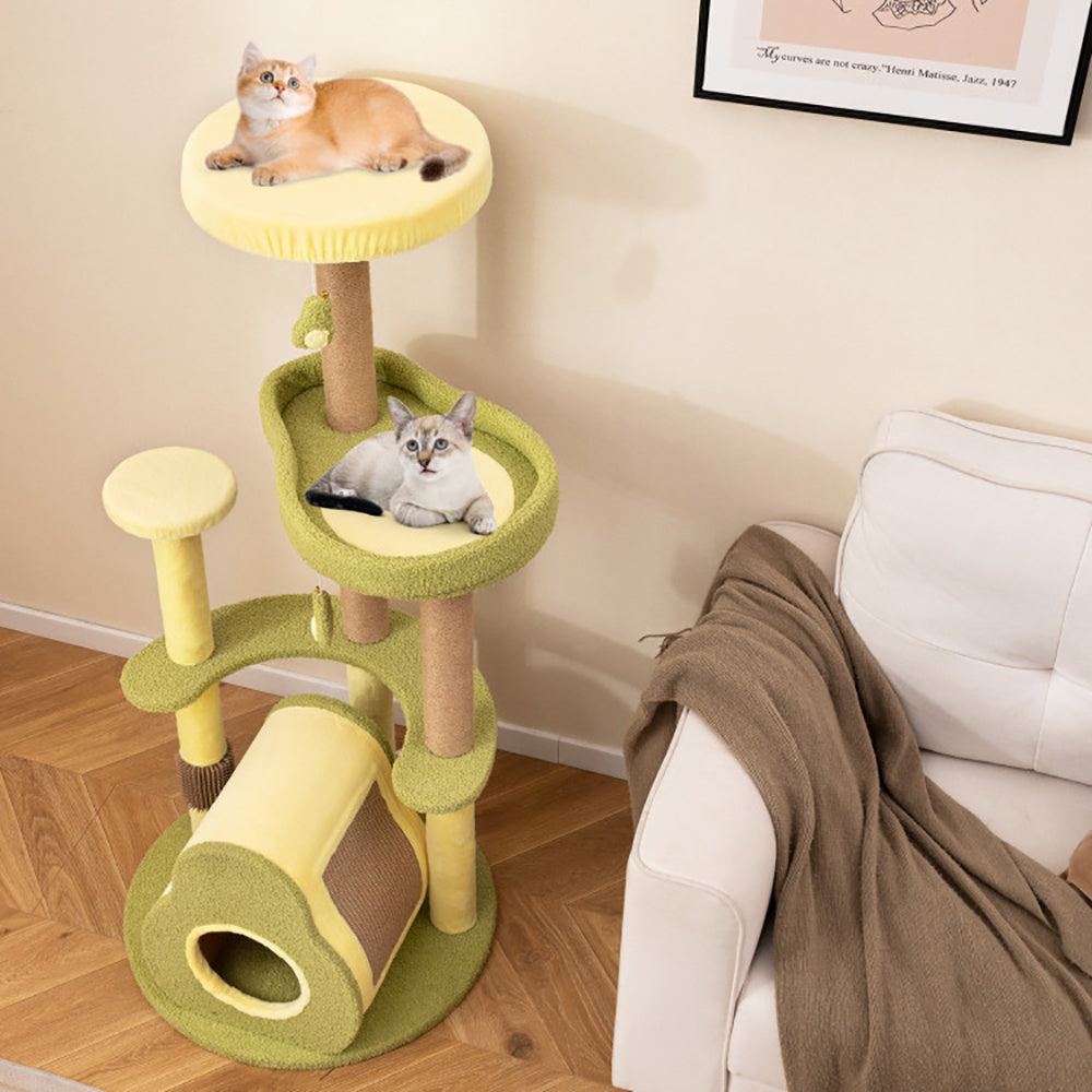 Certifiedcatlover Avocado Cat Tower Condo