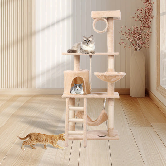 Certifiedcatlover cat climbing frame 55" Tree tower Play house