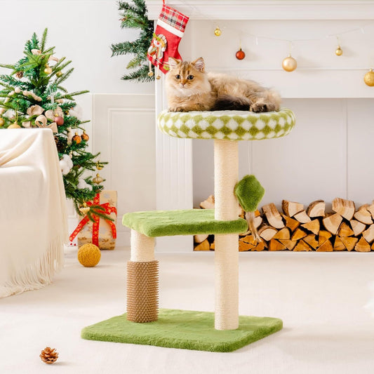 Certifiedcatlover - Multi-Level Scratching Post With Removable Perch & Interactive Toys